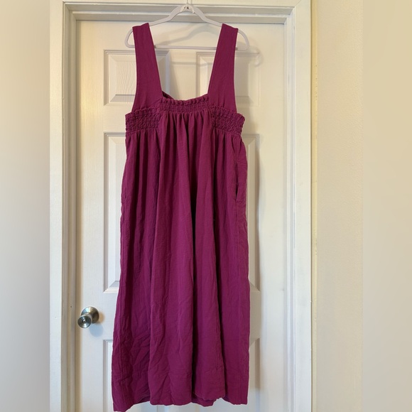 Free People Delphine midi dress in raspberry sherbet size large - Picture 6 of 12